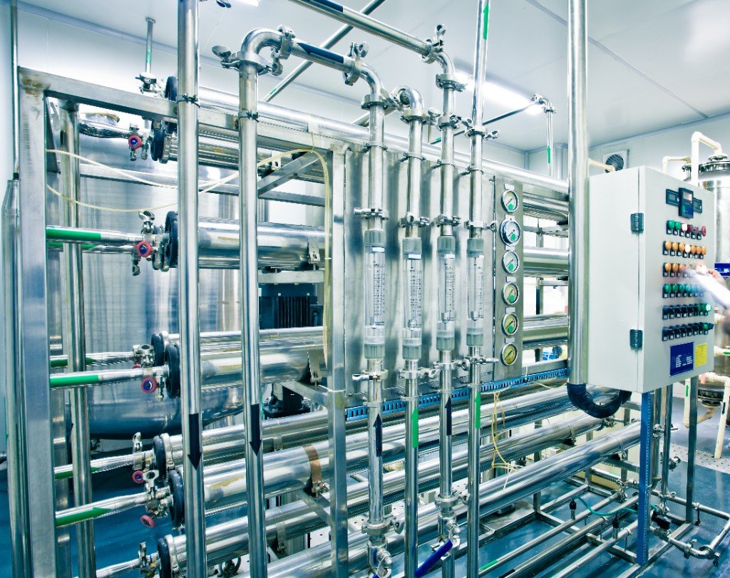 Stanley Water saflaştırma sistemi — sanitary tasarım, akış göstergeleri ve PLC kontrol panosu